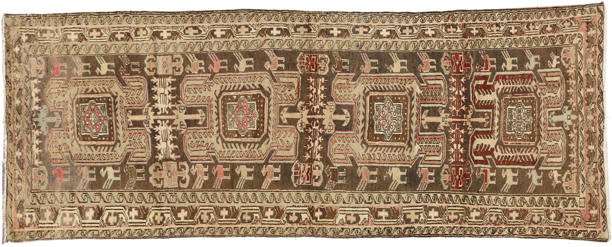 4 x 10 Vintage Persian Azerbaijan Rug 76524