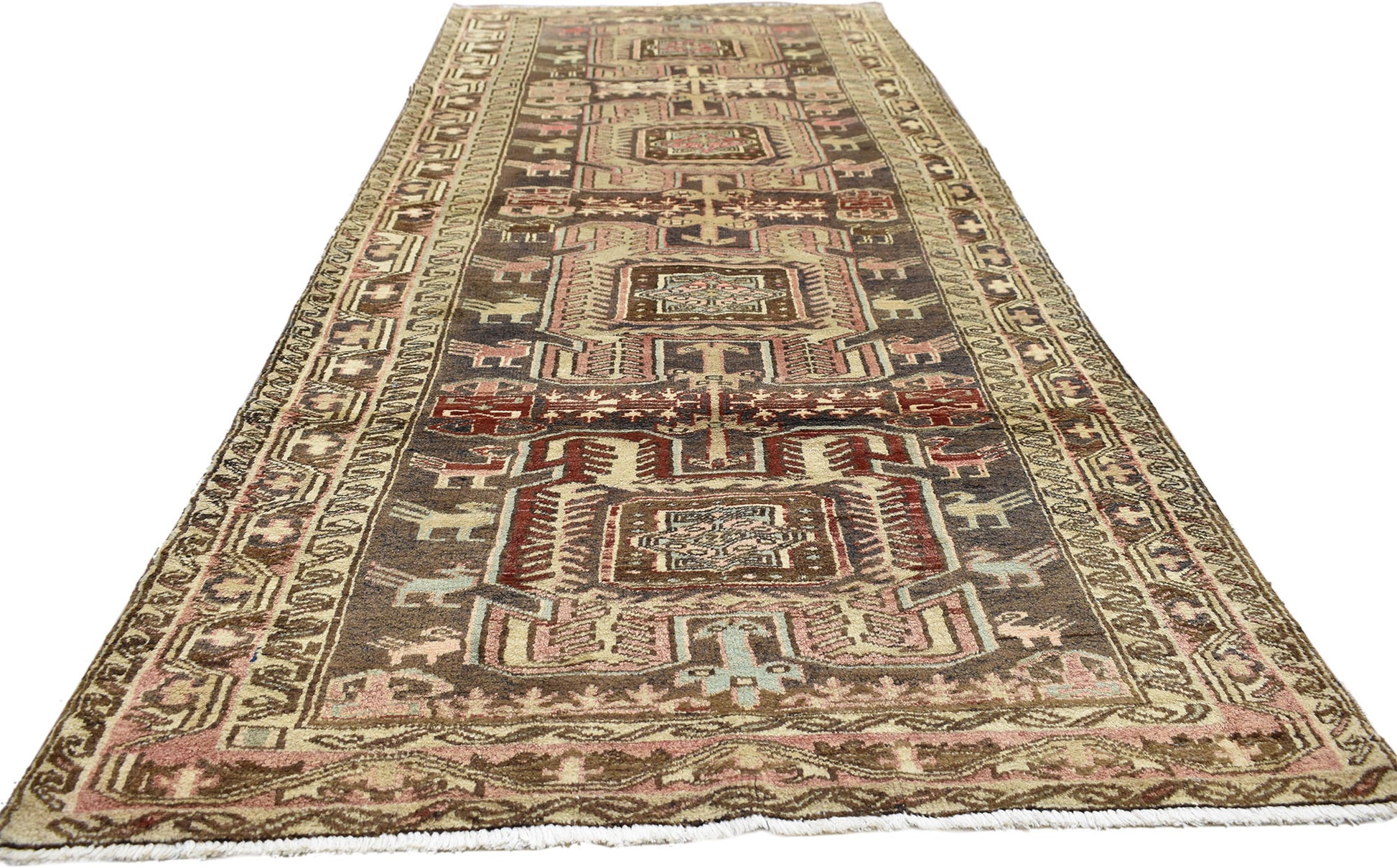 4 x 10 Vintage Persian Azerbaijan Rug 76524