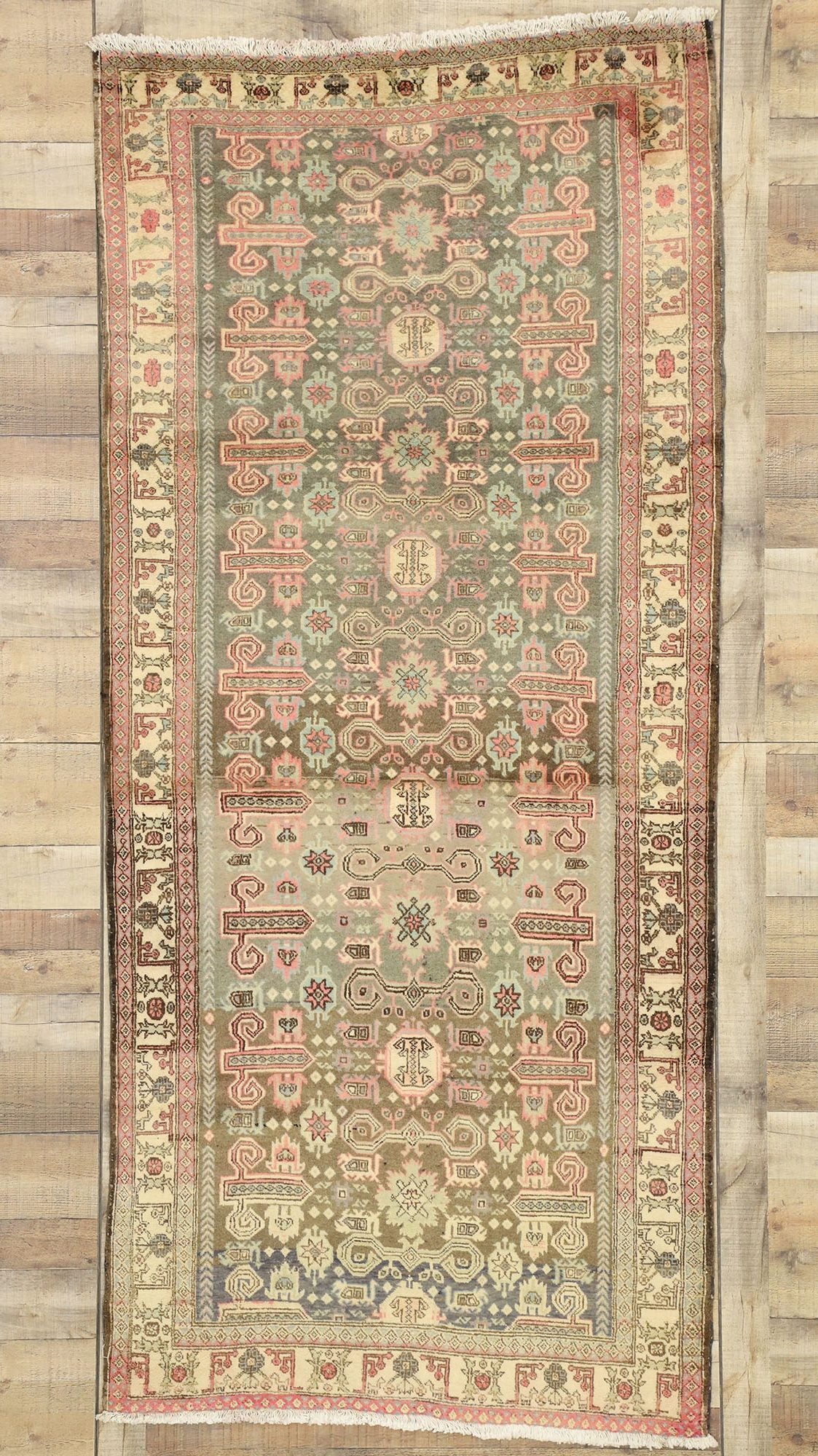 4 x 9 Vintage Persian Azerbaijan Rug 76527