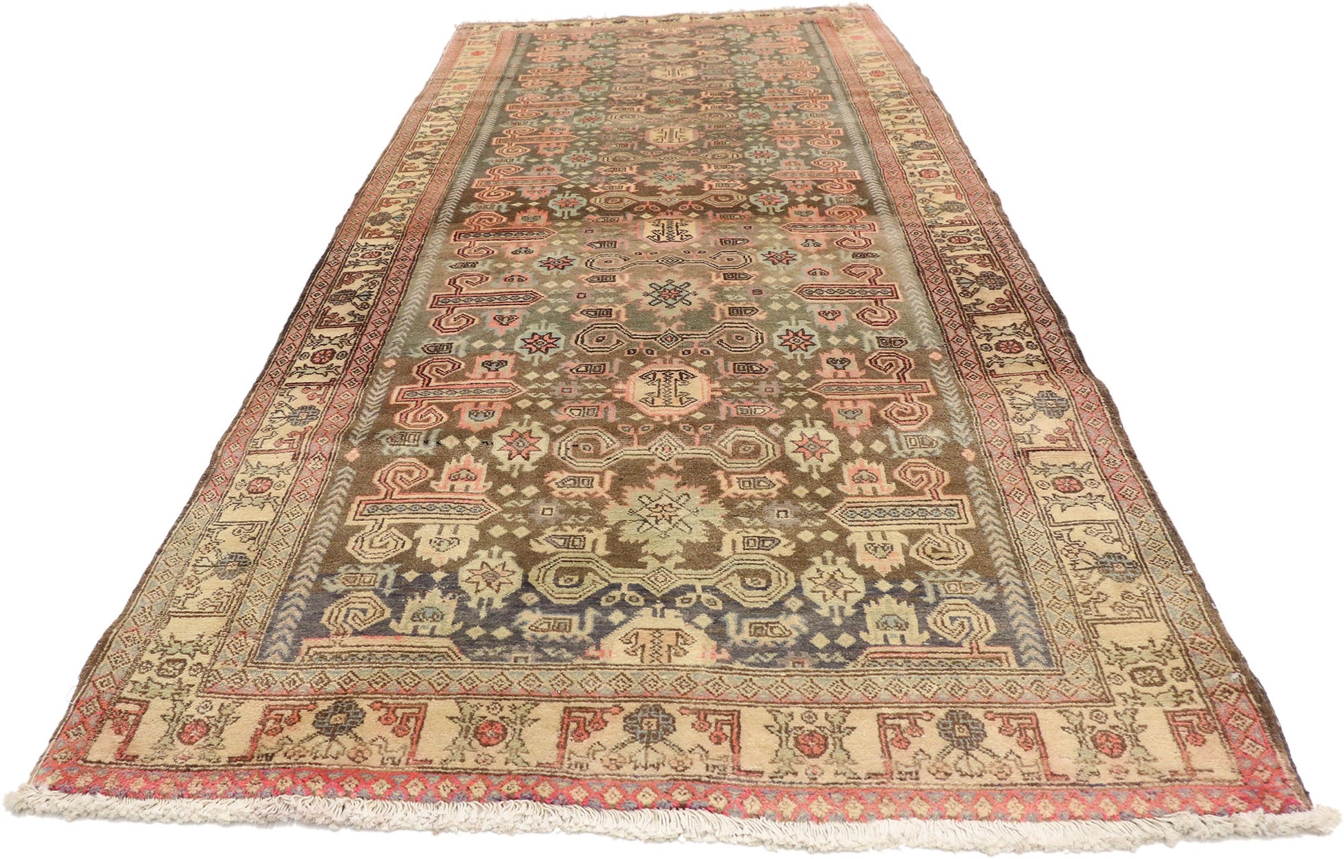 4 x 9 Vintage Persian Azerbaijan Rug 76527