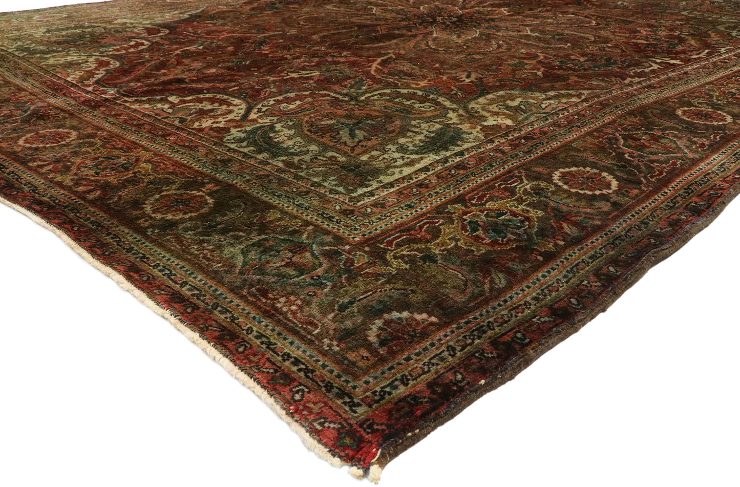 10 x 13 Vintage Persian Heriz Rug 76536