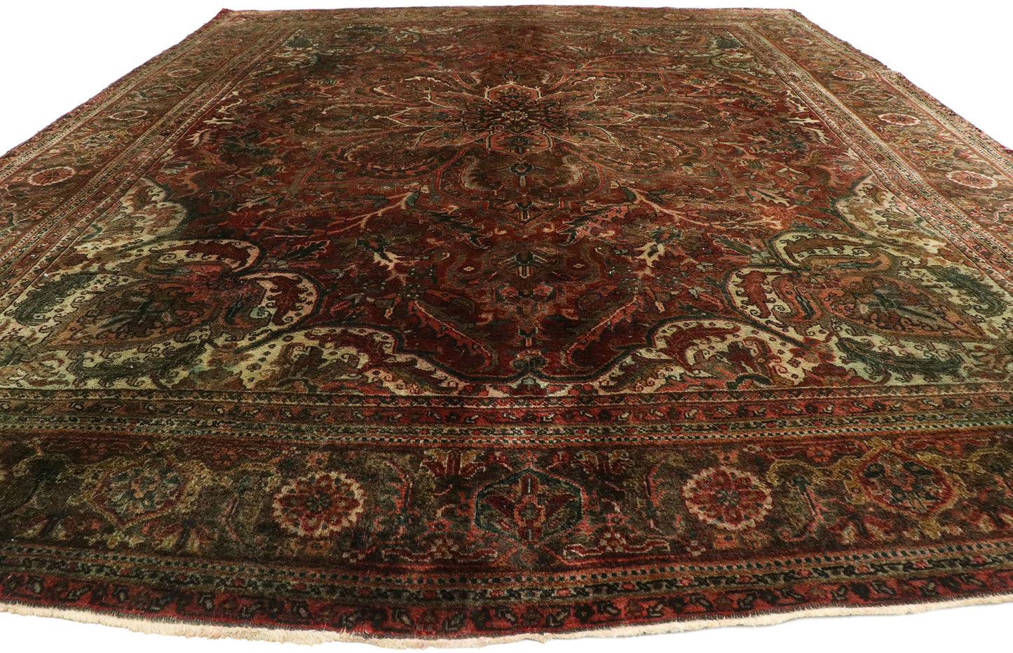 10 x 13 Vintage Persian Heriz Rug 76536