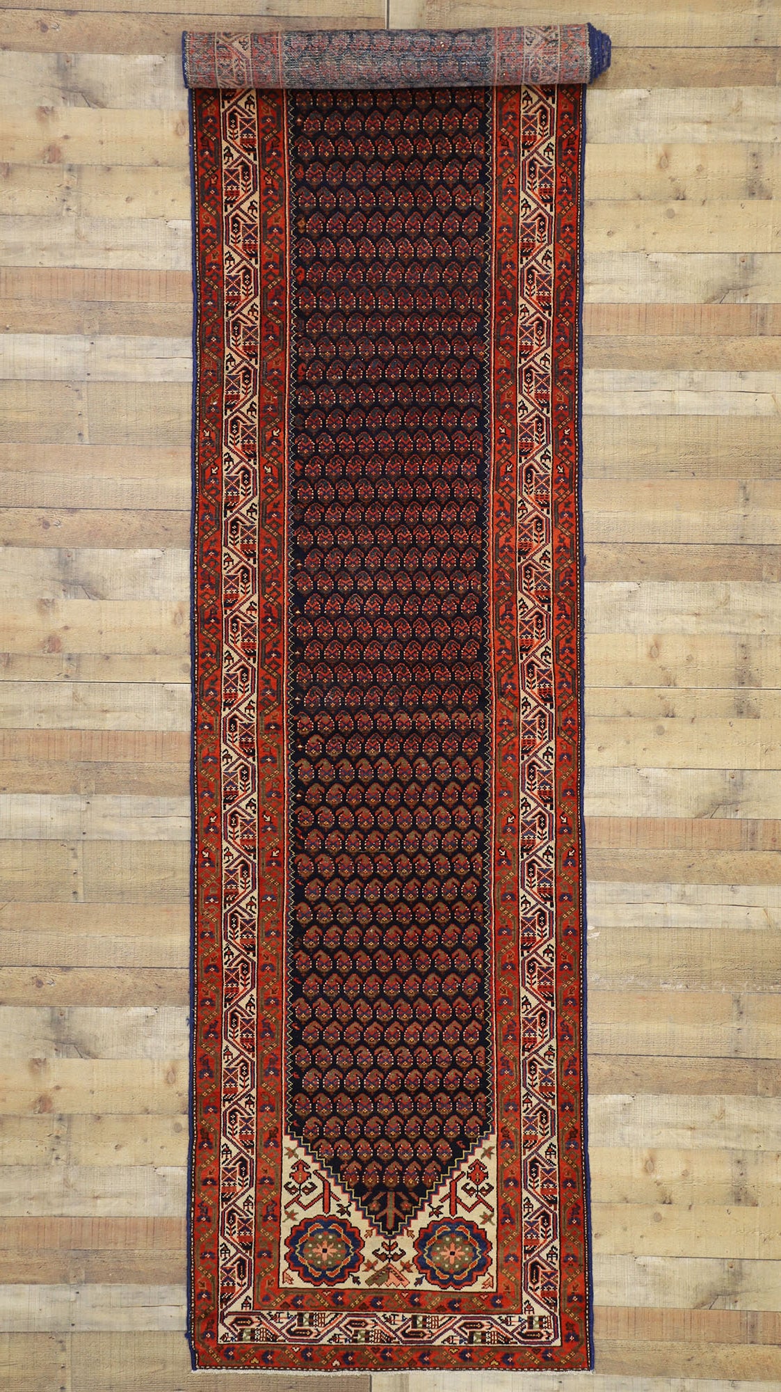 3 x 17 Antique Persian Malayer Runner 76586