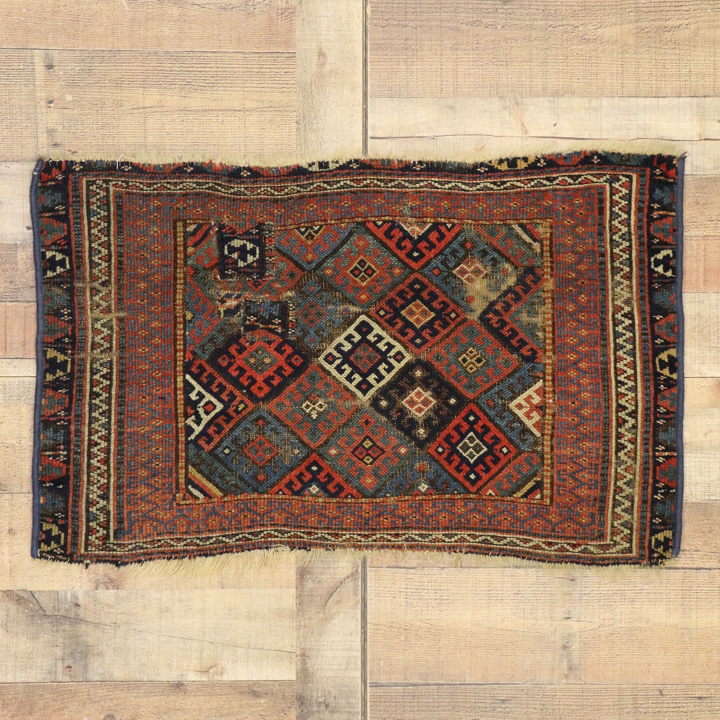 2 x 3 Antique Caucasian Kazak Rug 76608