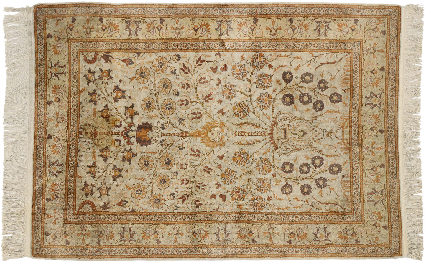 4 x 6 Vintage Turkish Oushak Rug 76616
