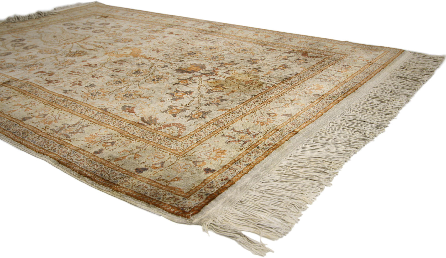 4 x 6 Vintage Turkish Oushak Rug 76616