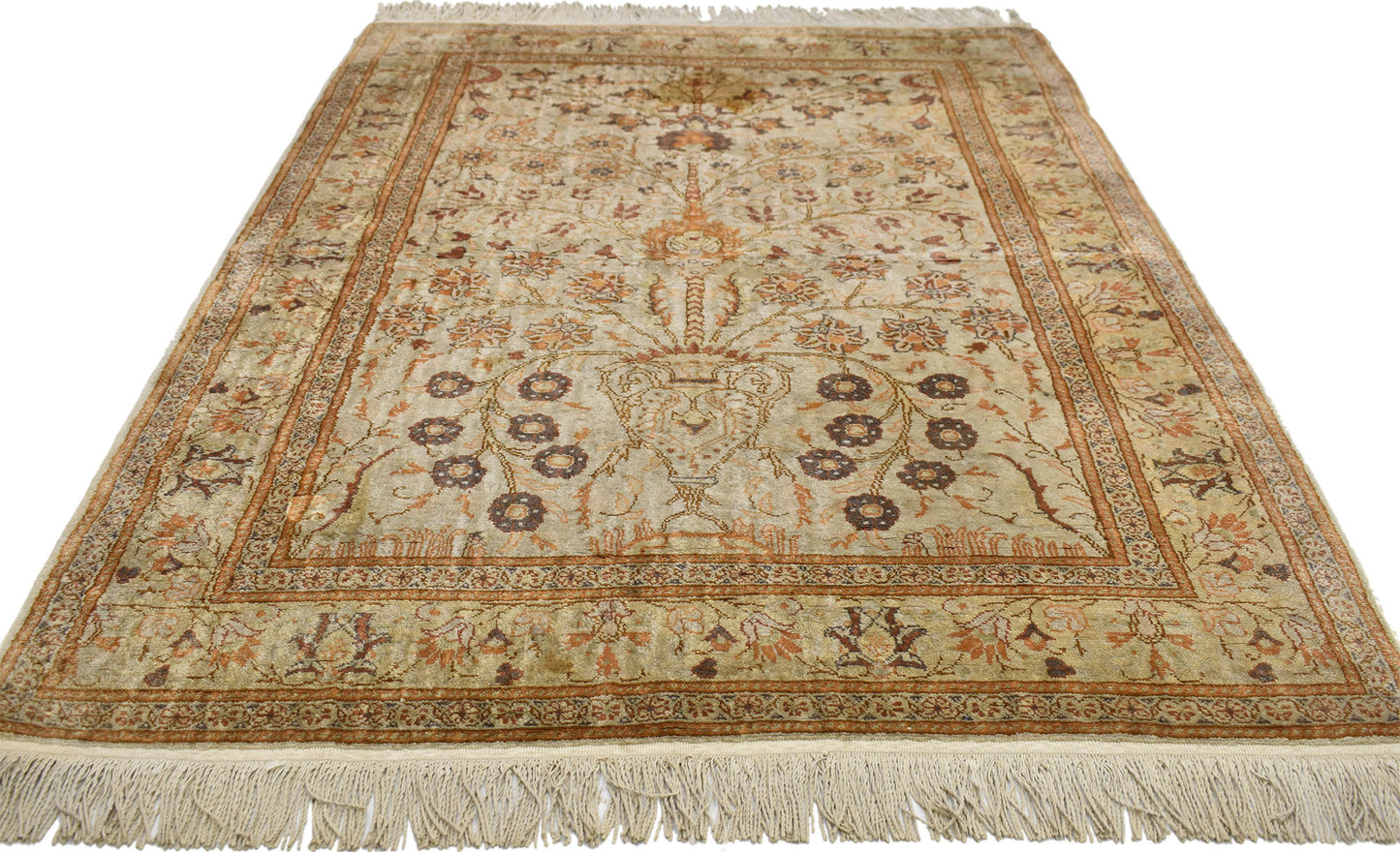 4 x 6 Vintage Turkish Oushak Rug 76616
