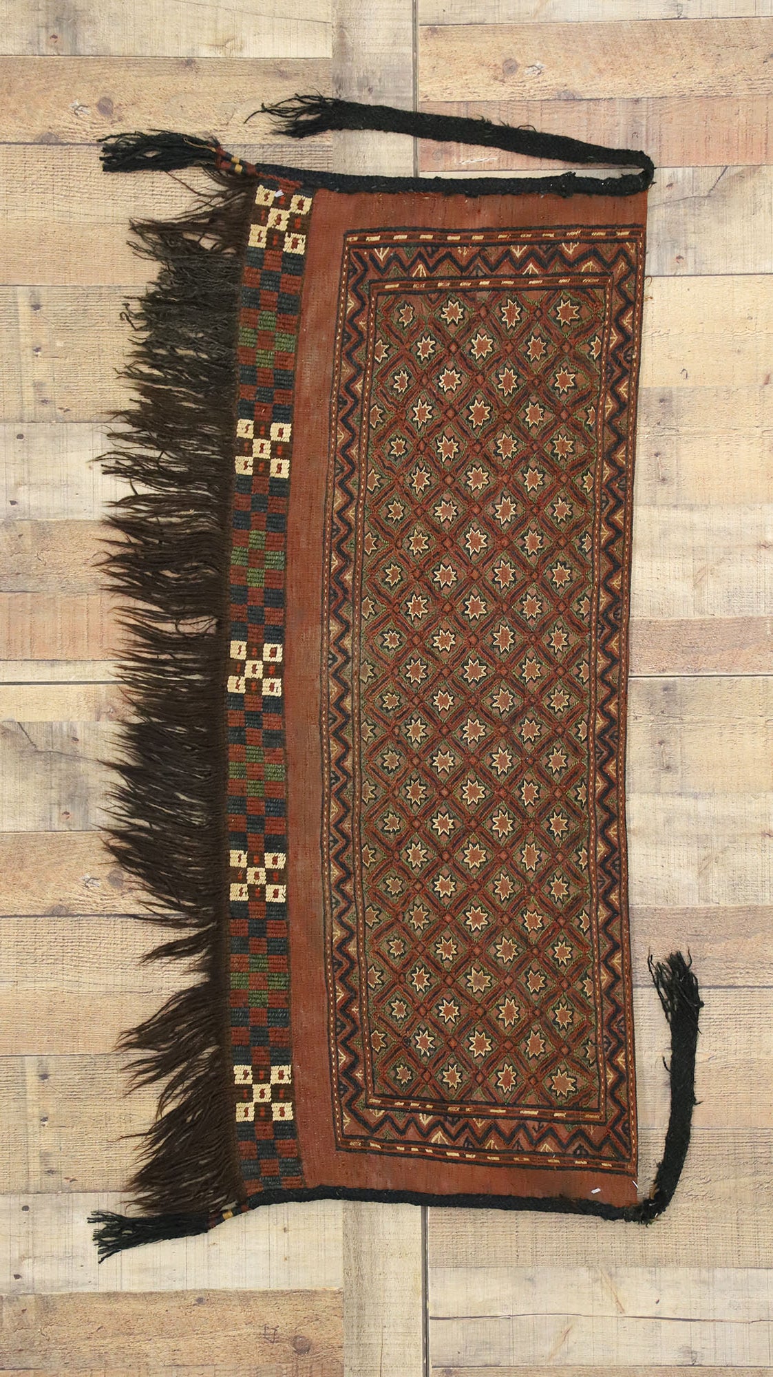 2 x 4 Vintage Ersari Torba Afghan Textile 76637