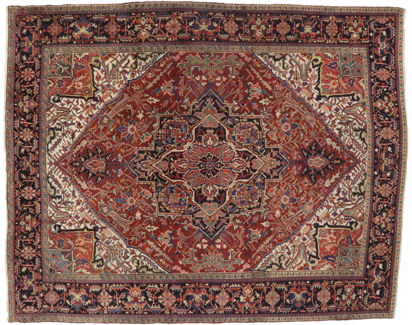 10 x 13 Antique Persian Heriz Rug 76651