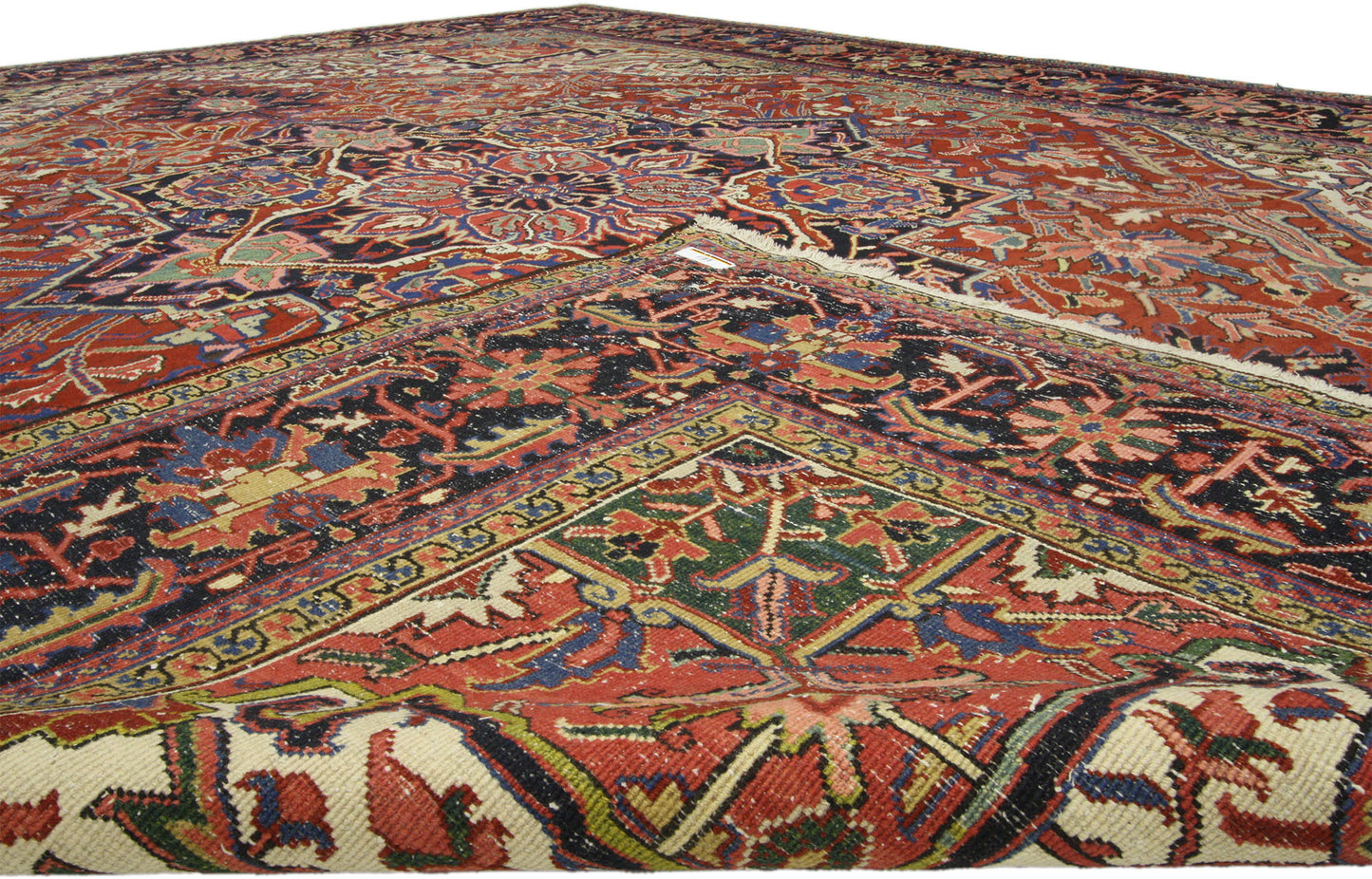 10 x 13 Antique Persian Heriz Rug 76651