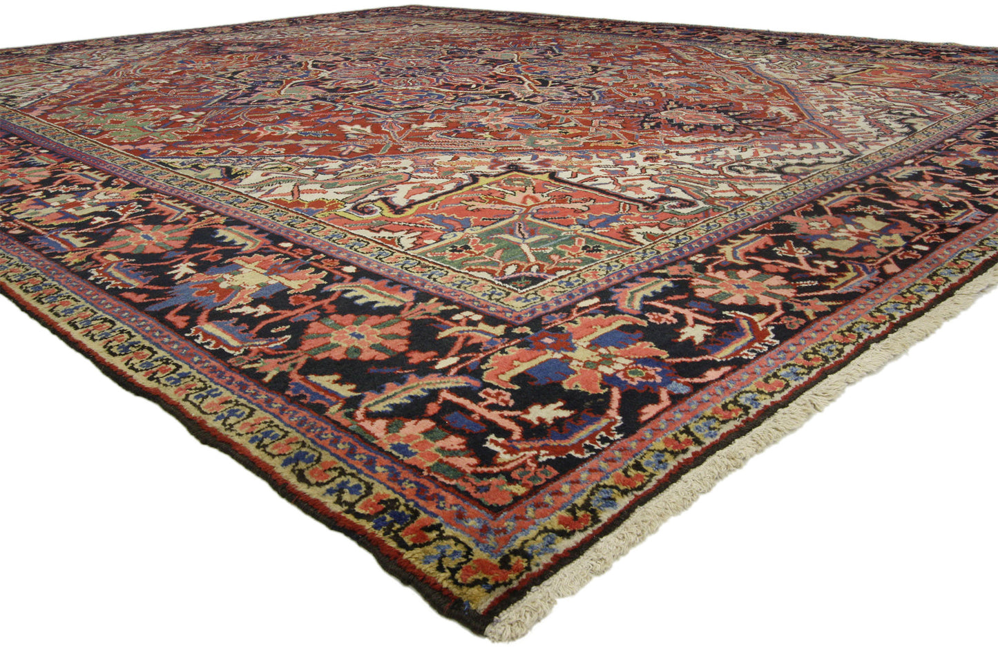 10 x 13 Antique Persian Heriz Rug 76651