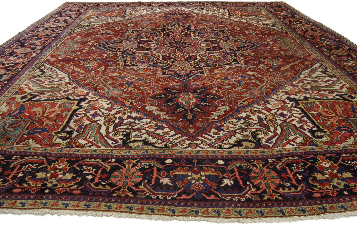 10 x 13 Antique Persian Heriz Rug 76651