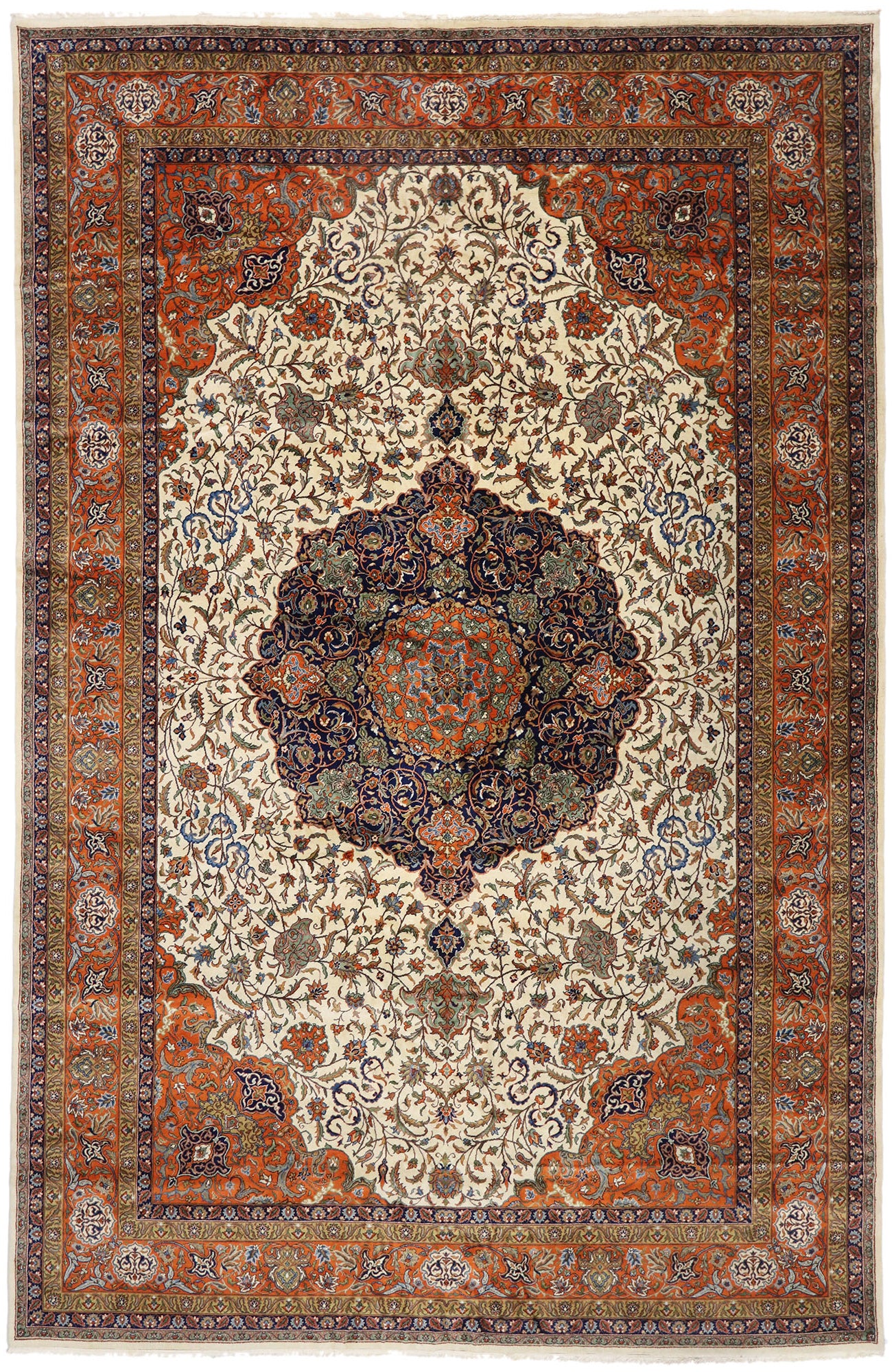 12 x 18 Vintage Romanian Mashhad Rug 76657