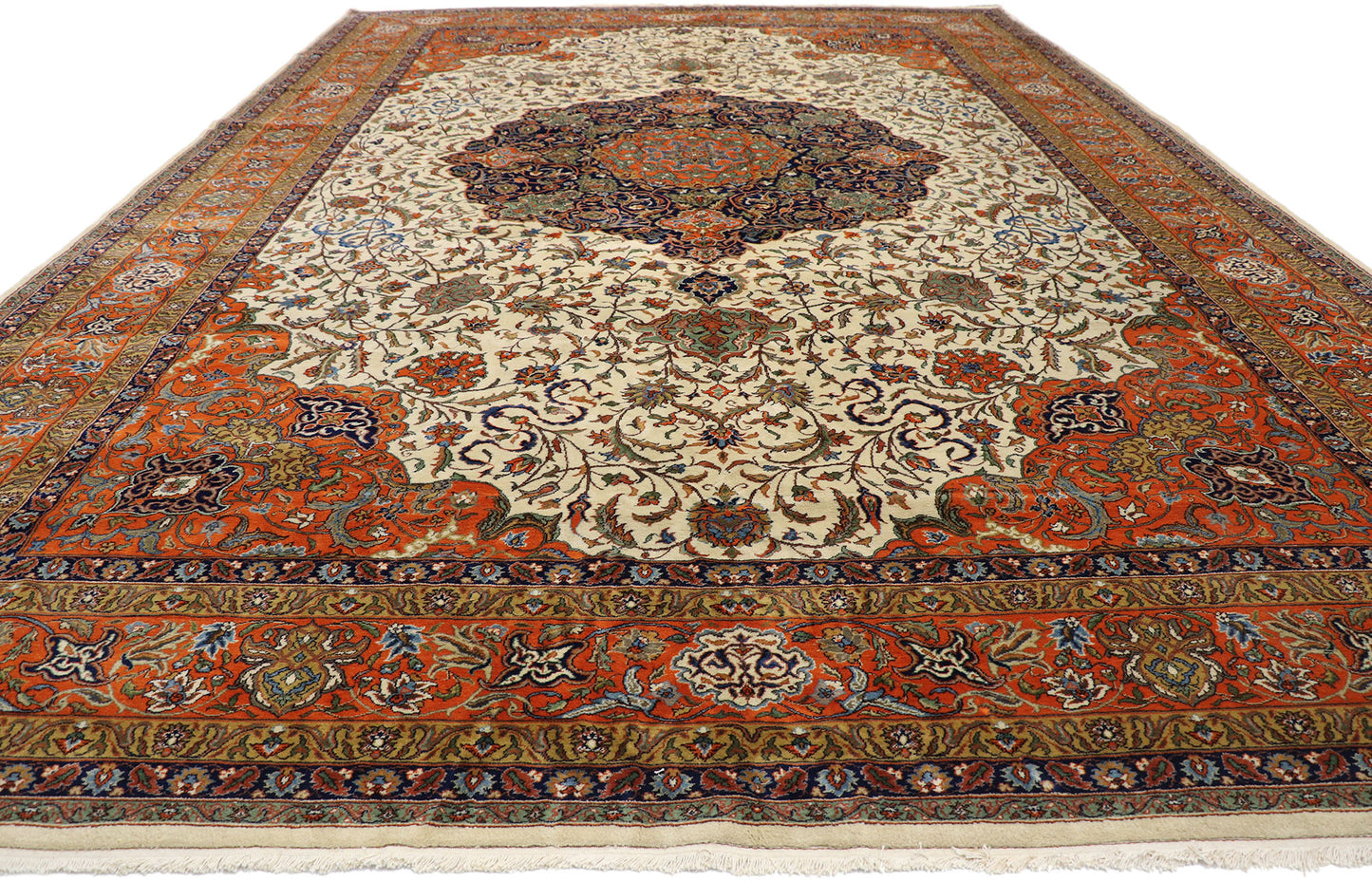 12 x 18 Vintage Romanian Mashhad Rug 76657