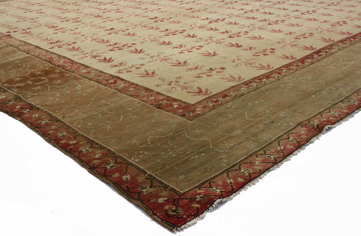13 x 16 Antique Indian Agra Rug 76679