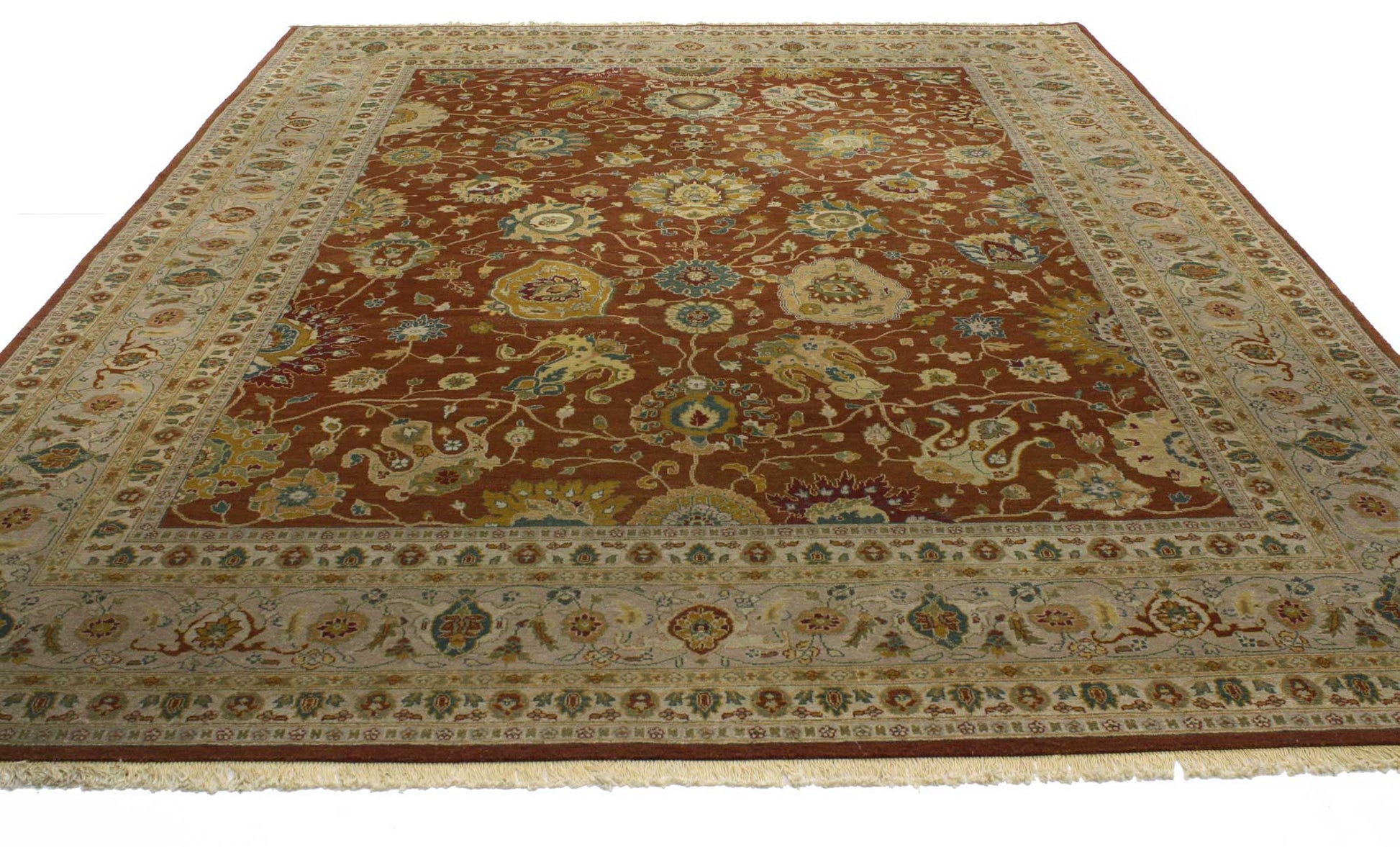 9 X 12 Vintage Indian Rug 76709