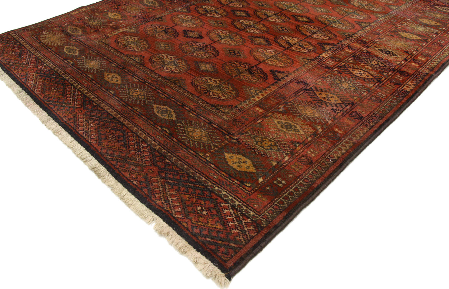 4 x 6 Antique Machine Made European Tekke Rug 76733