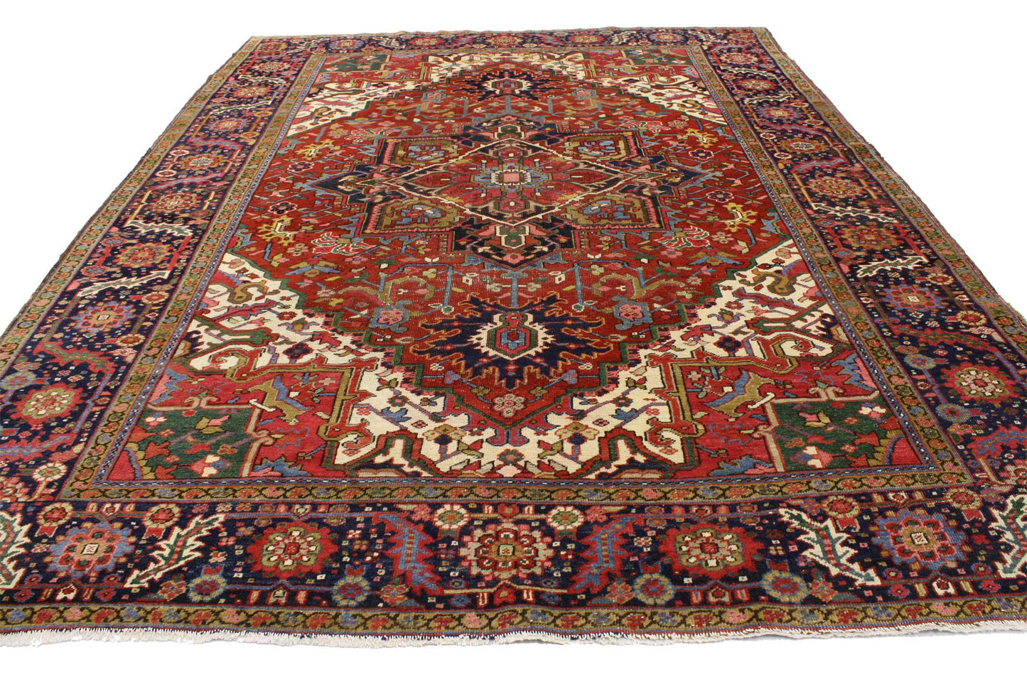 8 x 11 Antique Persian Heriz Rug 76738