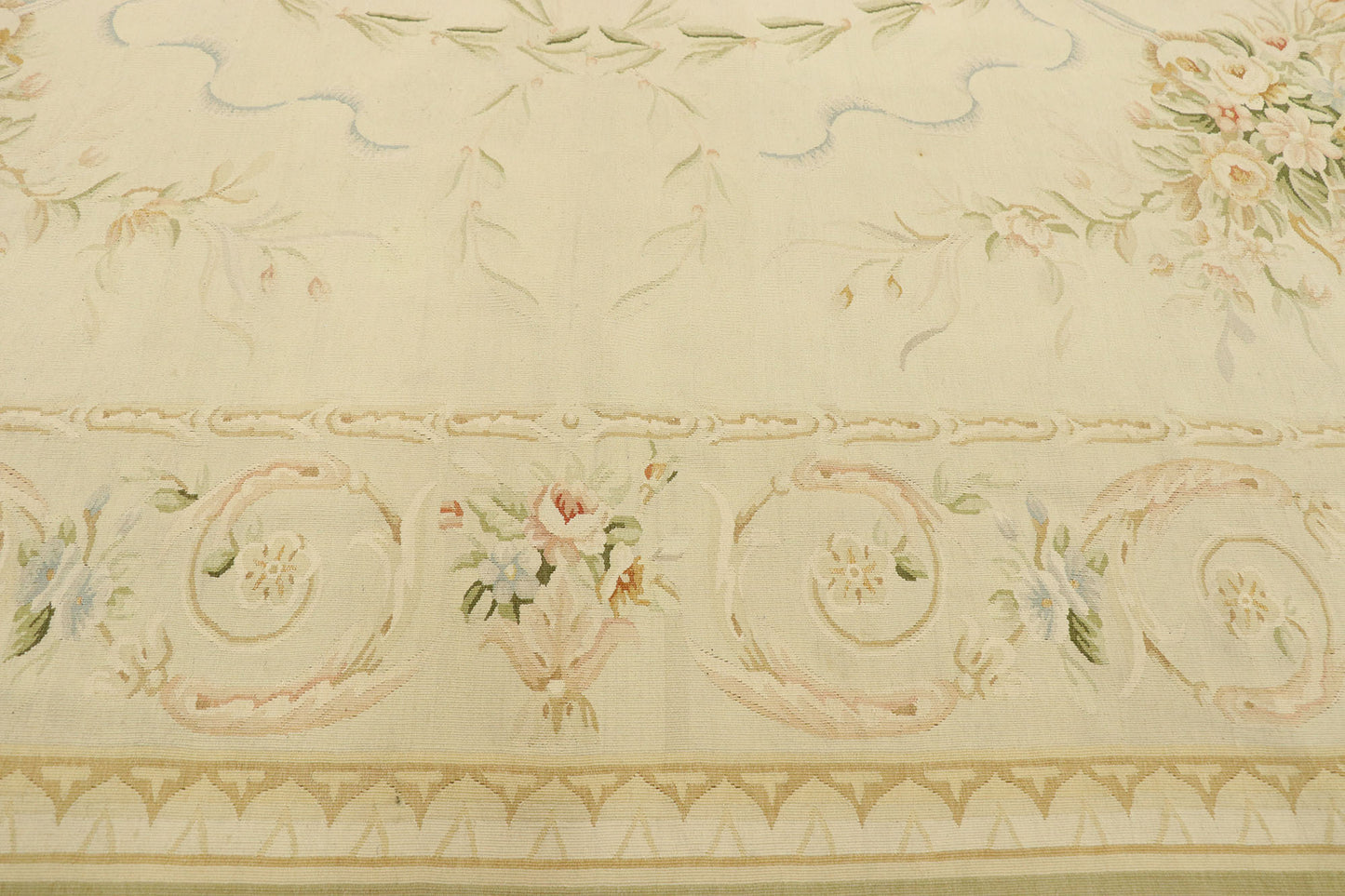 10 x 14 Vintage Chinese Aubusson Style Rug 76743