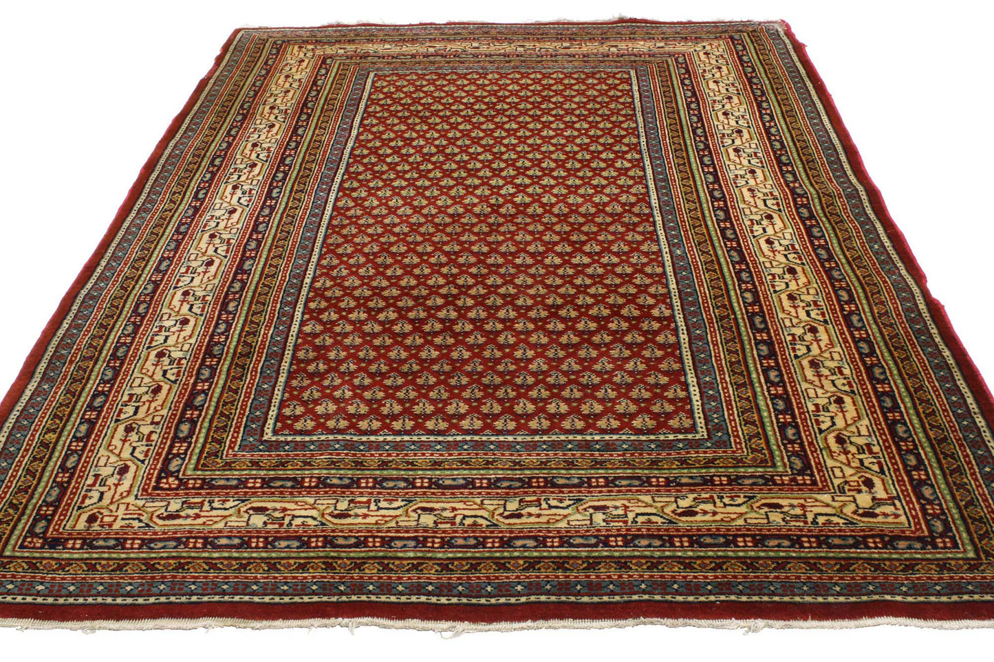 6 x 8 Vintage Indian Rug 76750
