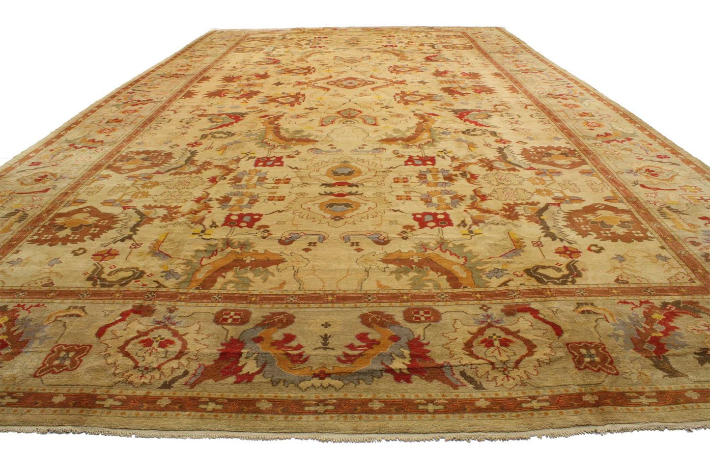 15 x 28 Vintage Portuguese Cuenca Carpet 76751
