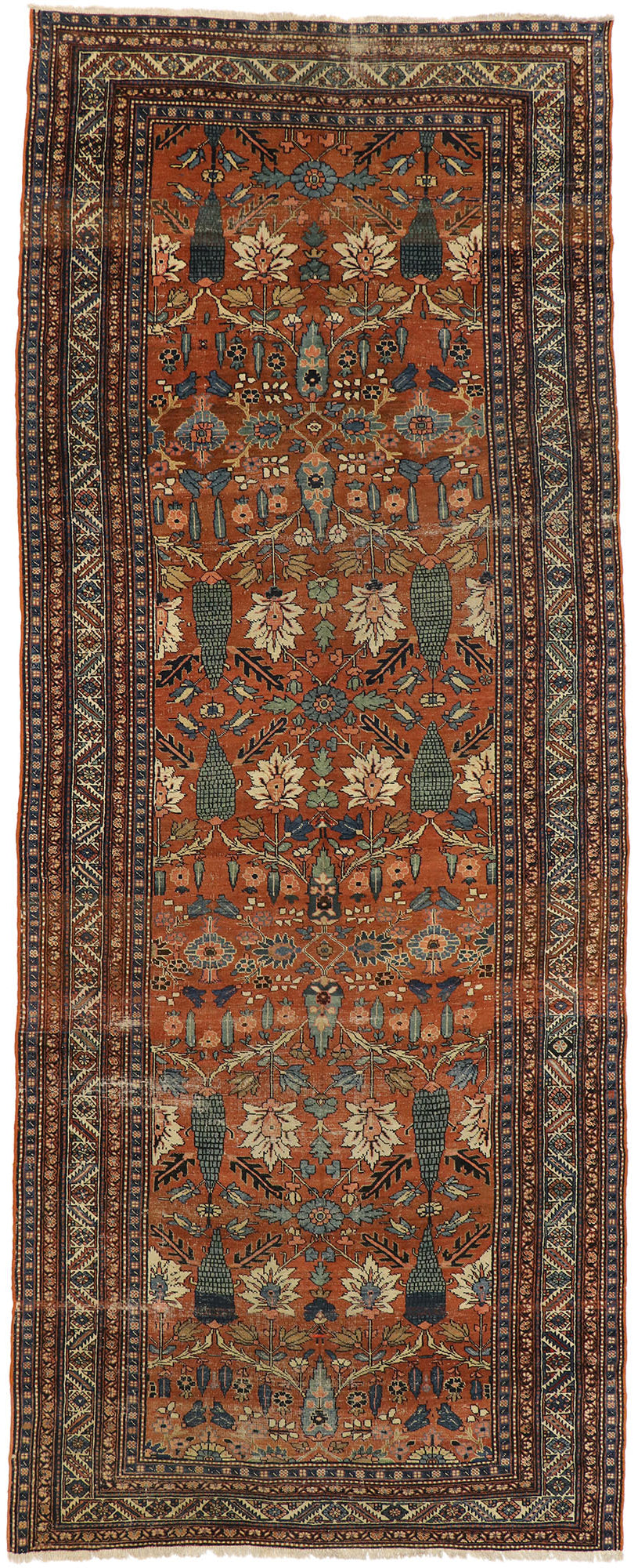 6 x 15 Antique Bakshaish Rug 76754