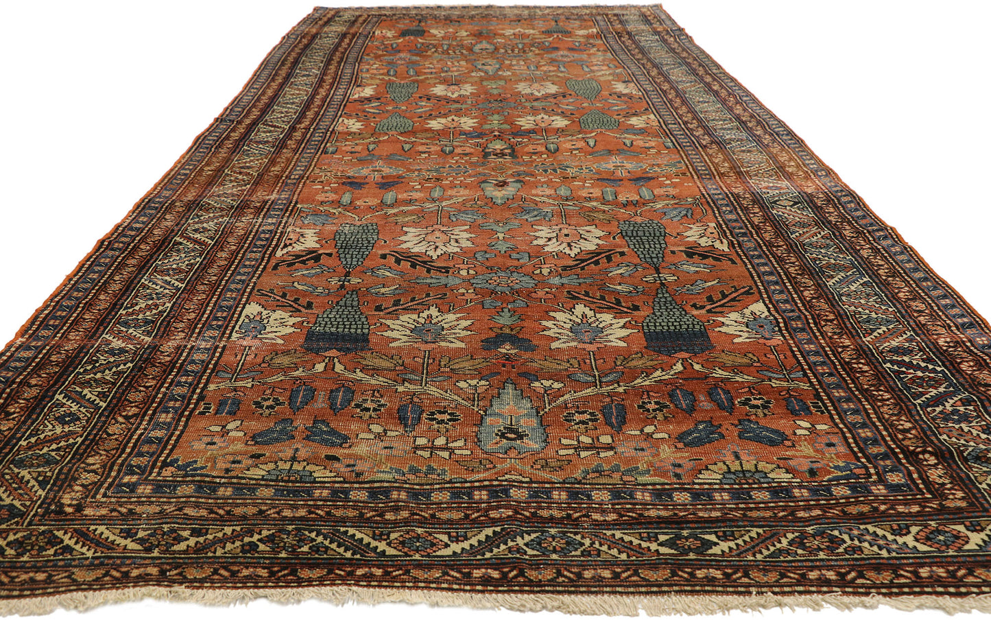 6 x 15 Antique Bakshaish Rug 76754