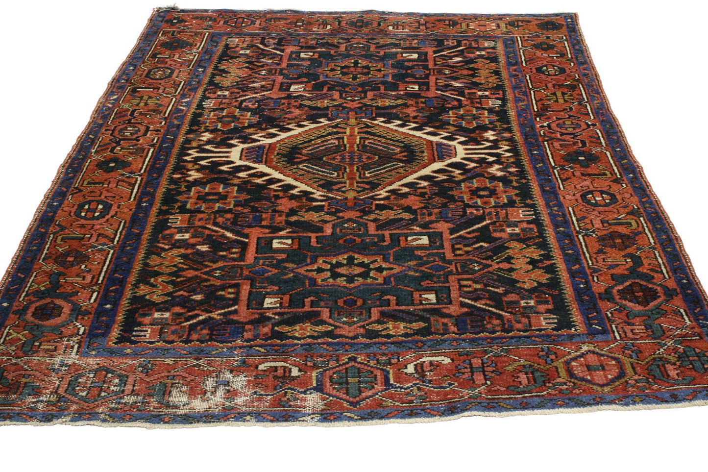 4 x 6 Antique Persian Heriz Rug 76759