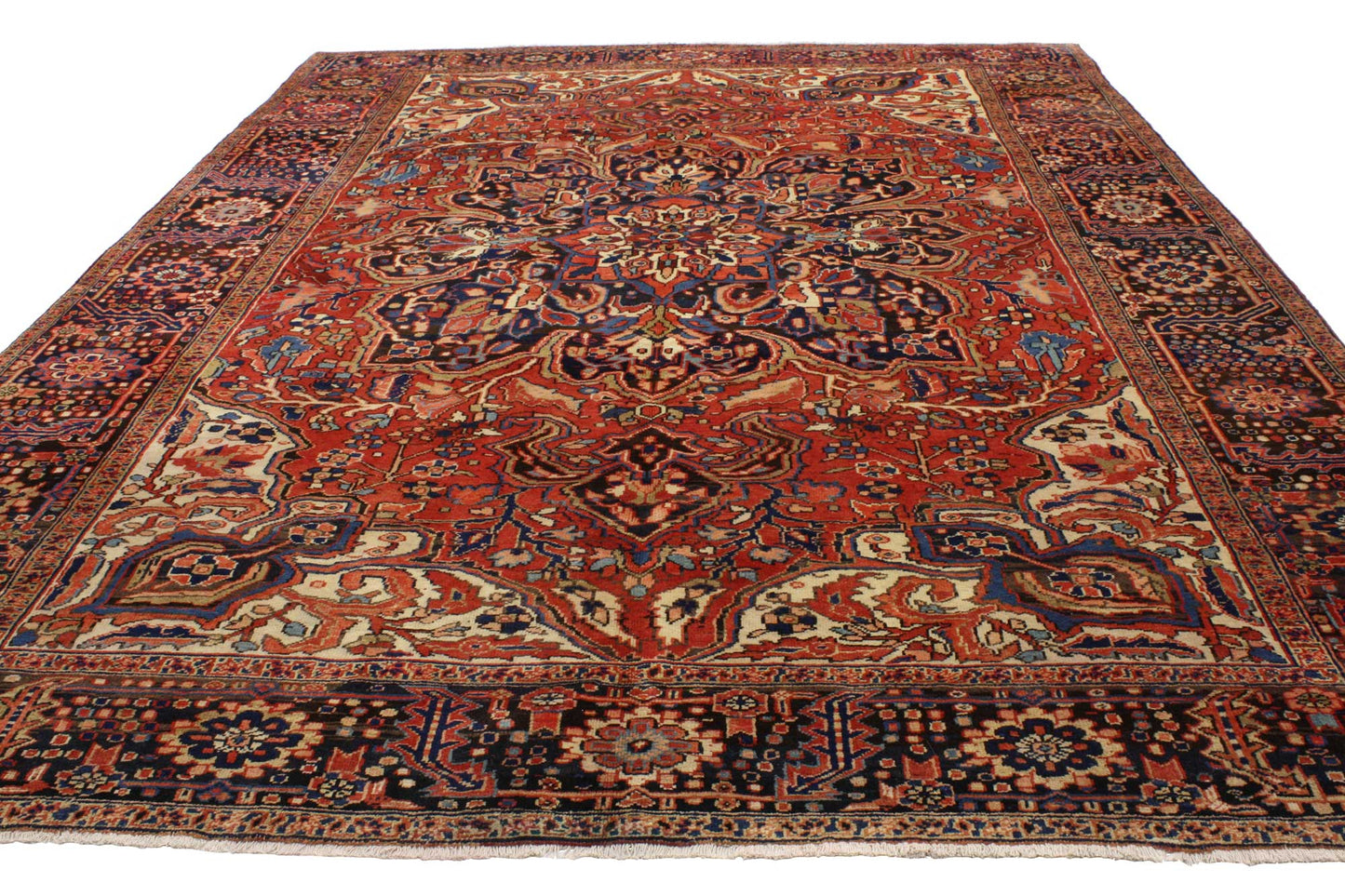 9 x 13 Vintage Persian Heriz Rug 76777