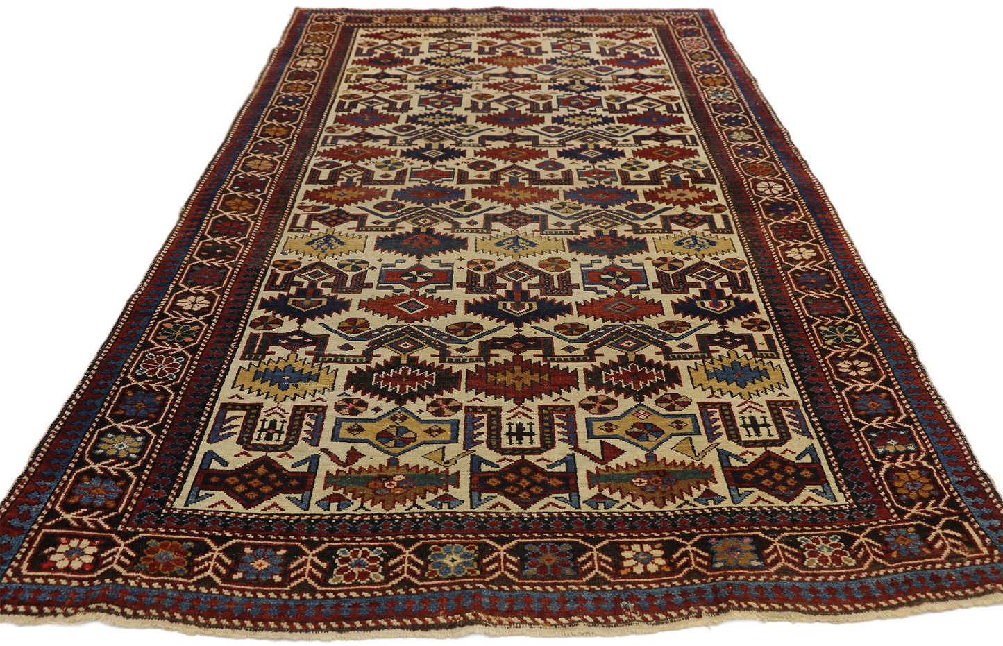 4 x 7 Antique Caucasian Shirvan Rug 76782