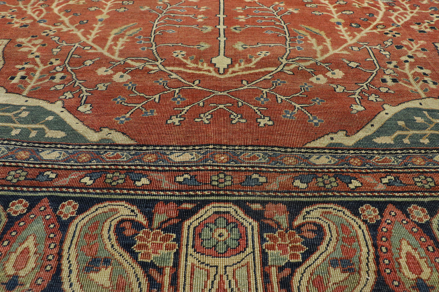 9 x 12 Antique Persian Farahan Rug 76783