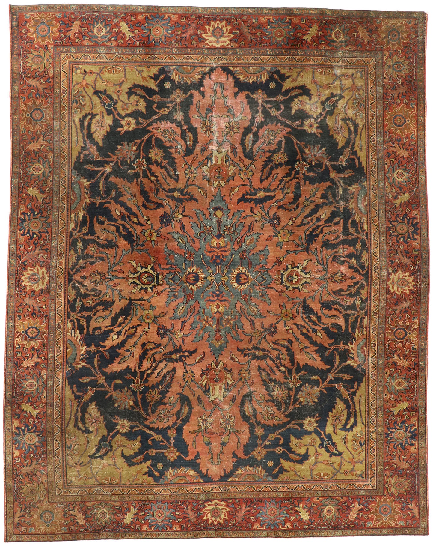 9 x 12 Antique Persian Farahan Rug 76816