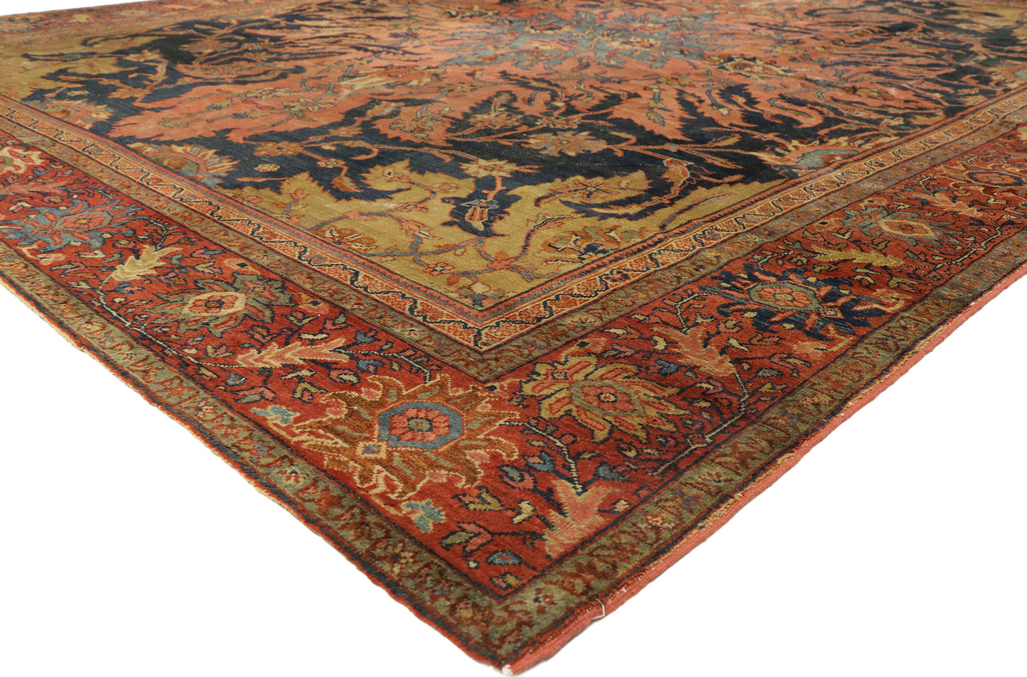 9 x 12 Antique Persian Farahan Rug 76816