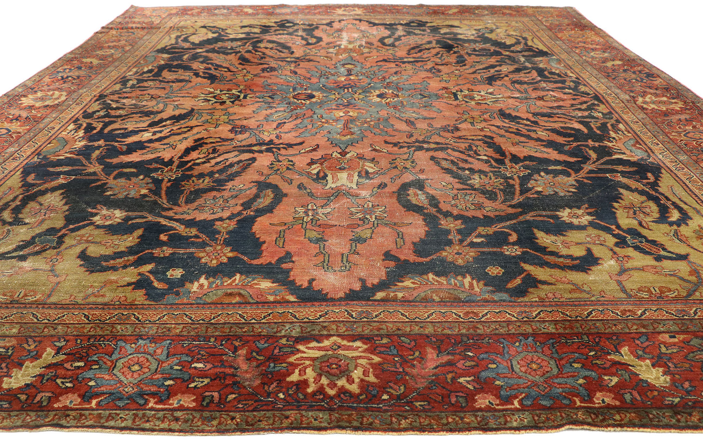 9 x 12 Antique Persian Farahan Rug 76816