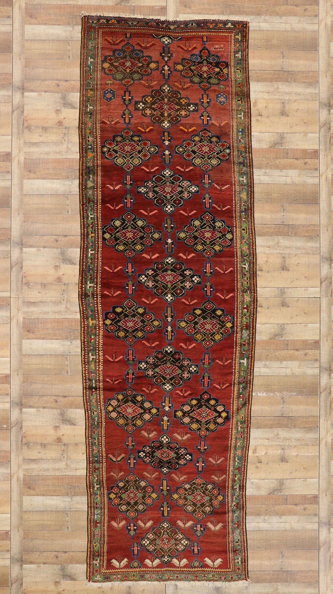 5 x 15 Antique Persian Karabagh Rug 76832