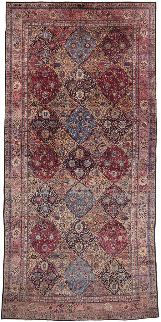 11 x 24 Antique Persian Kerman Rug 76837