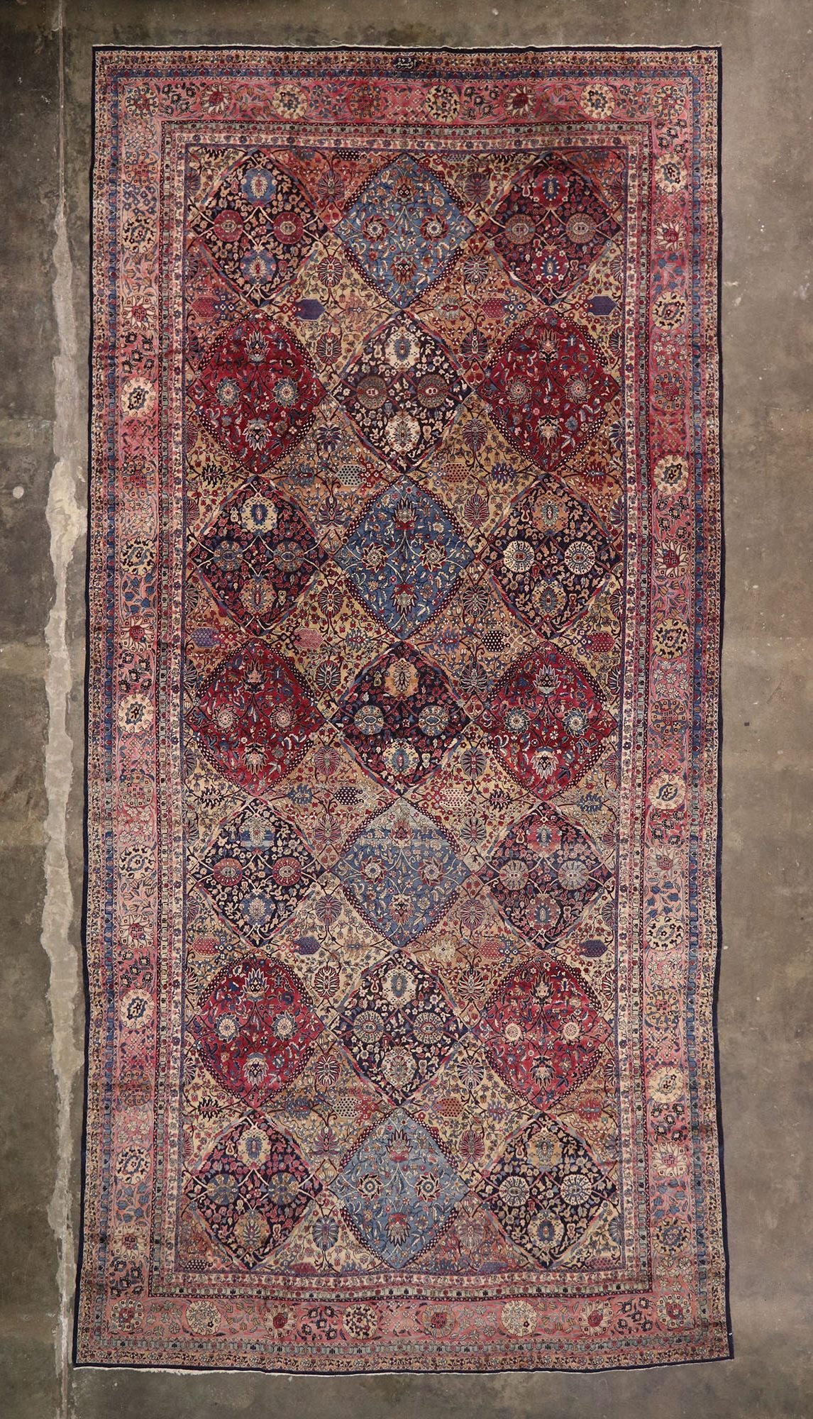 11 x 24 Antique Persian Kerman Rug 76837