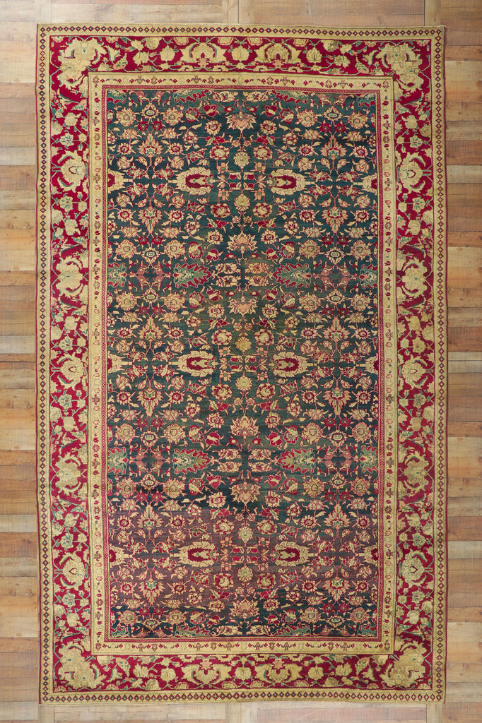 9 x 15 Antique Indian Agra Rug 76839