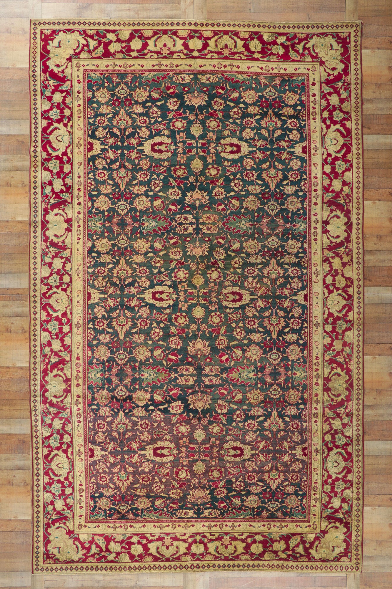 9 x 15 Antique Indian Agra Rug 76839