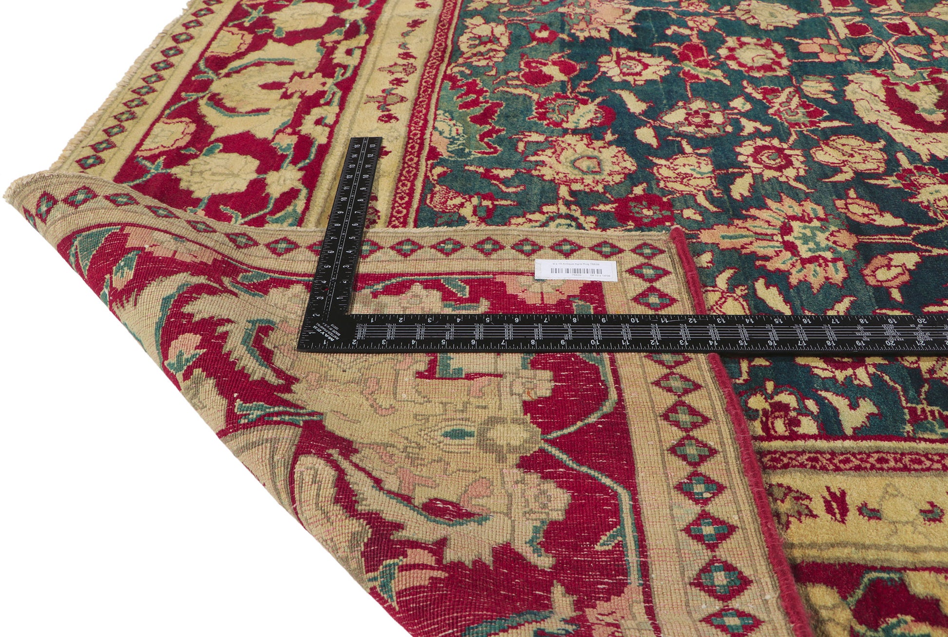 9 x 15 Antique Indian Agra Rug 76839