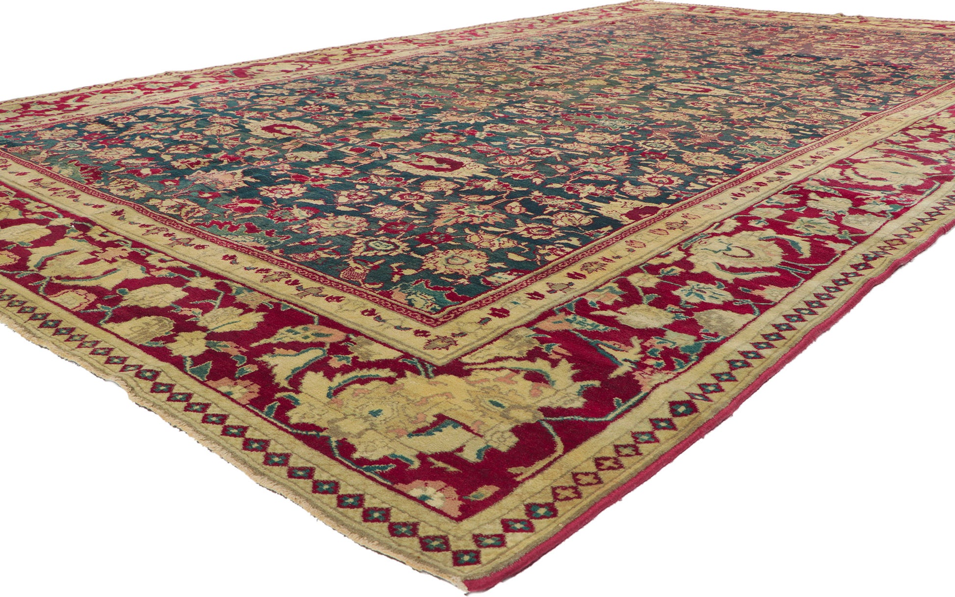 9 x 15 Antique Indian Agra Rug 76839