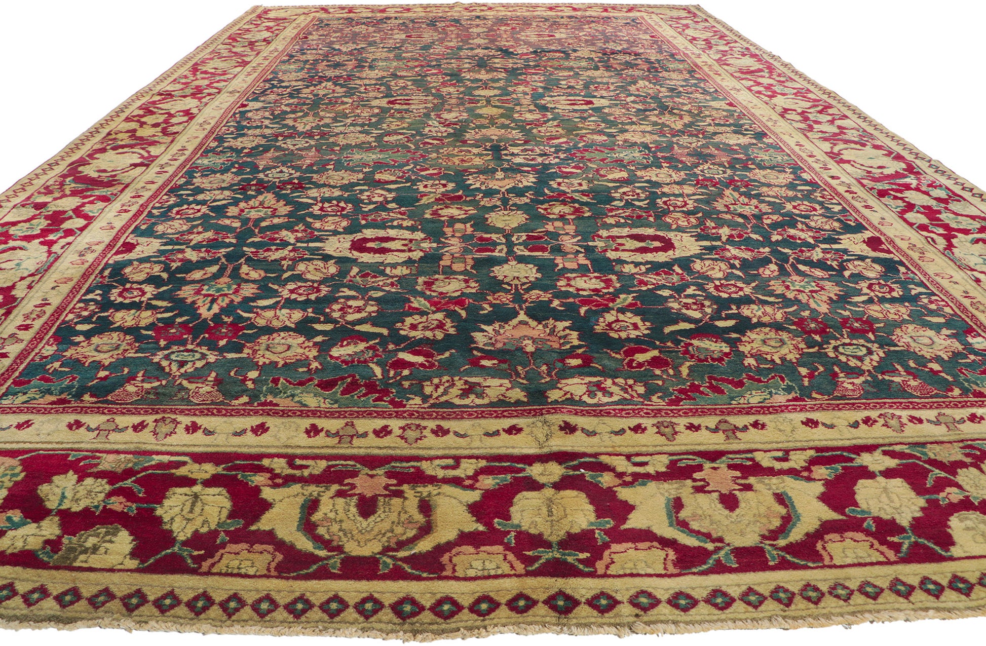 9 x 15 Antique Indian Agra Rug 76839
