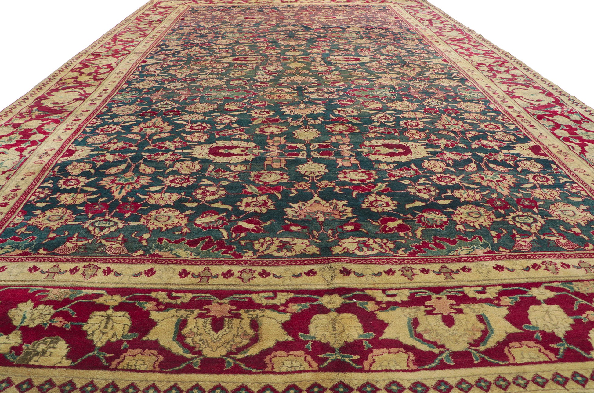 9 x 15 Antique Indian Agra Rug 76839