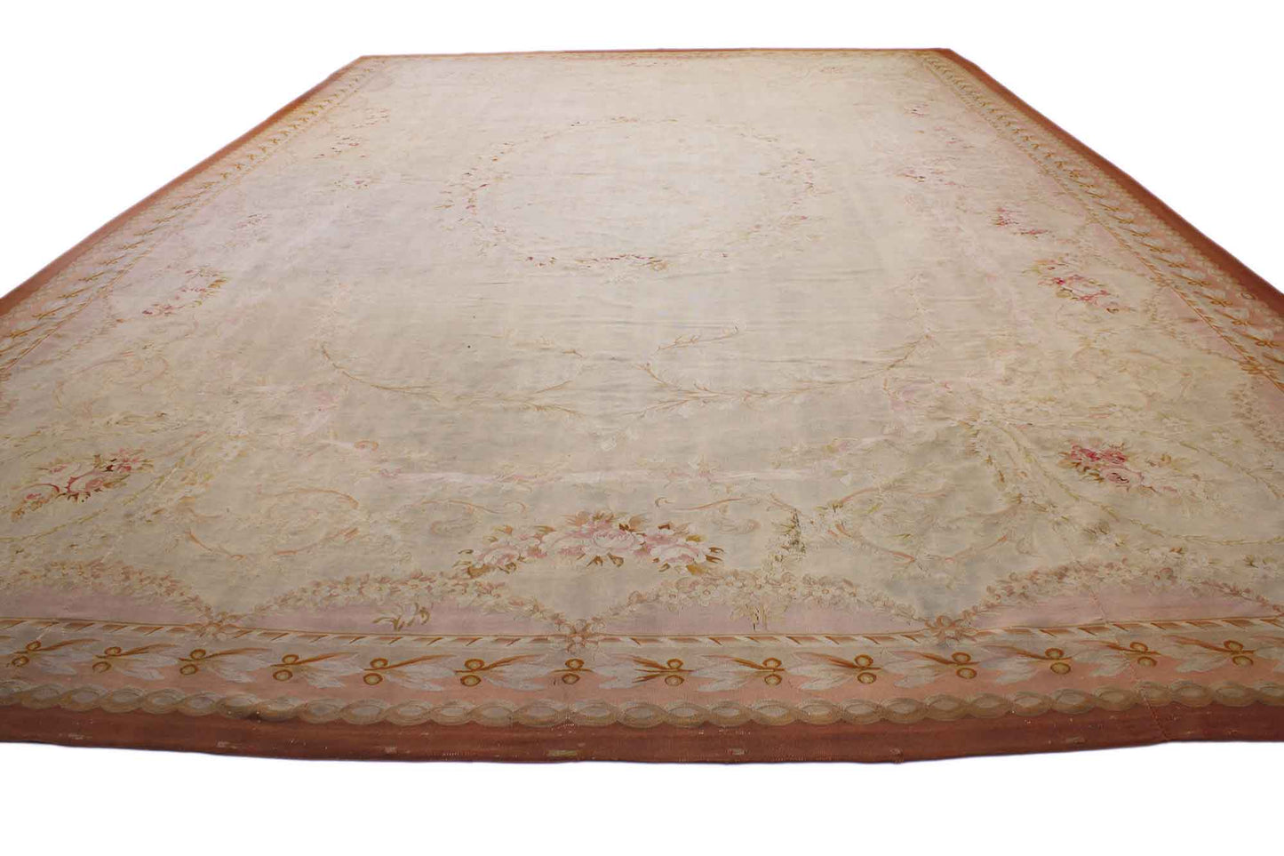 14 x 21 Antique French Aubusson Rug 76845