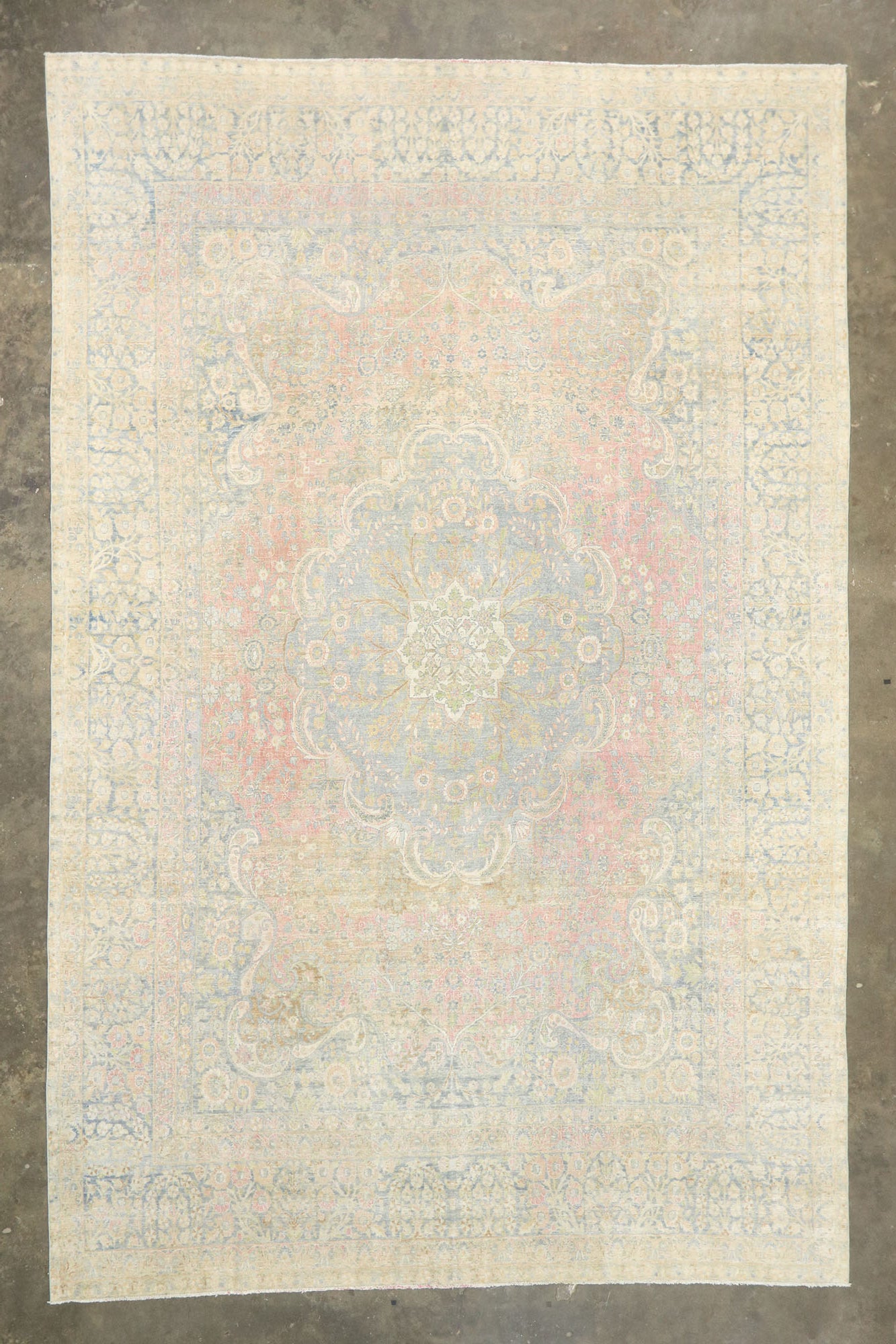 11 x 16 Antique Persian Yazd Rug 76889