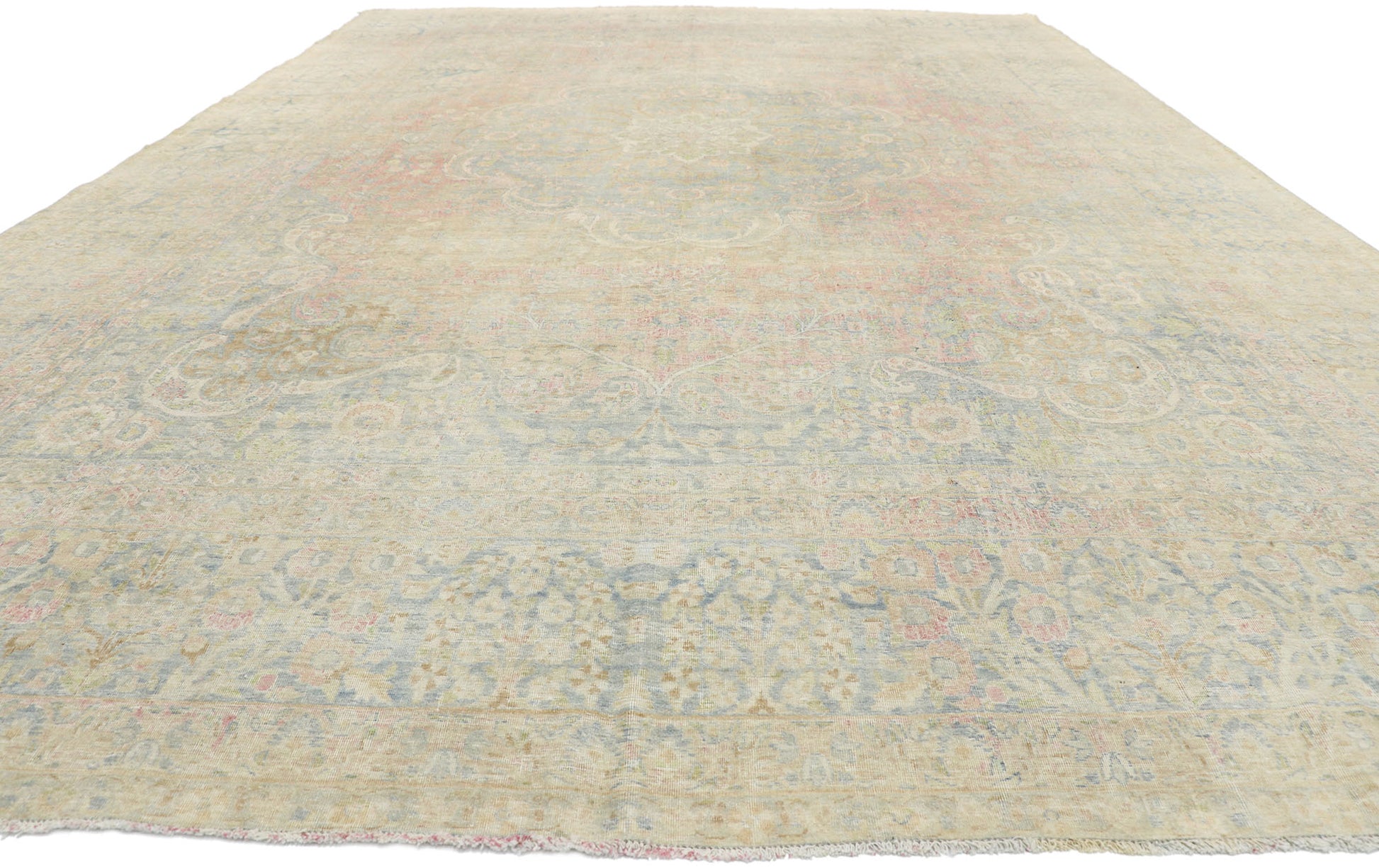 11 x 16 Antique Persian Yazd Rug 76889