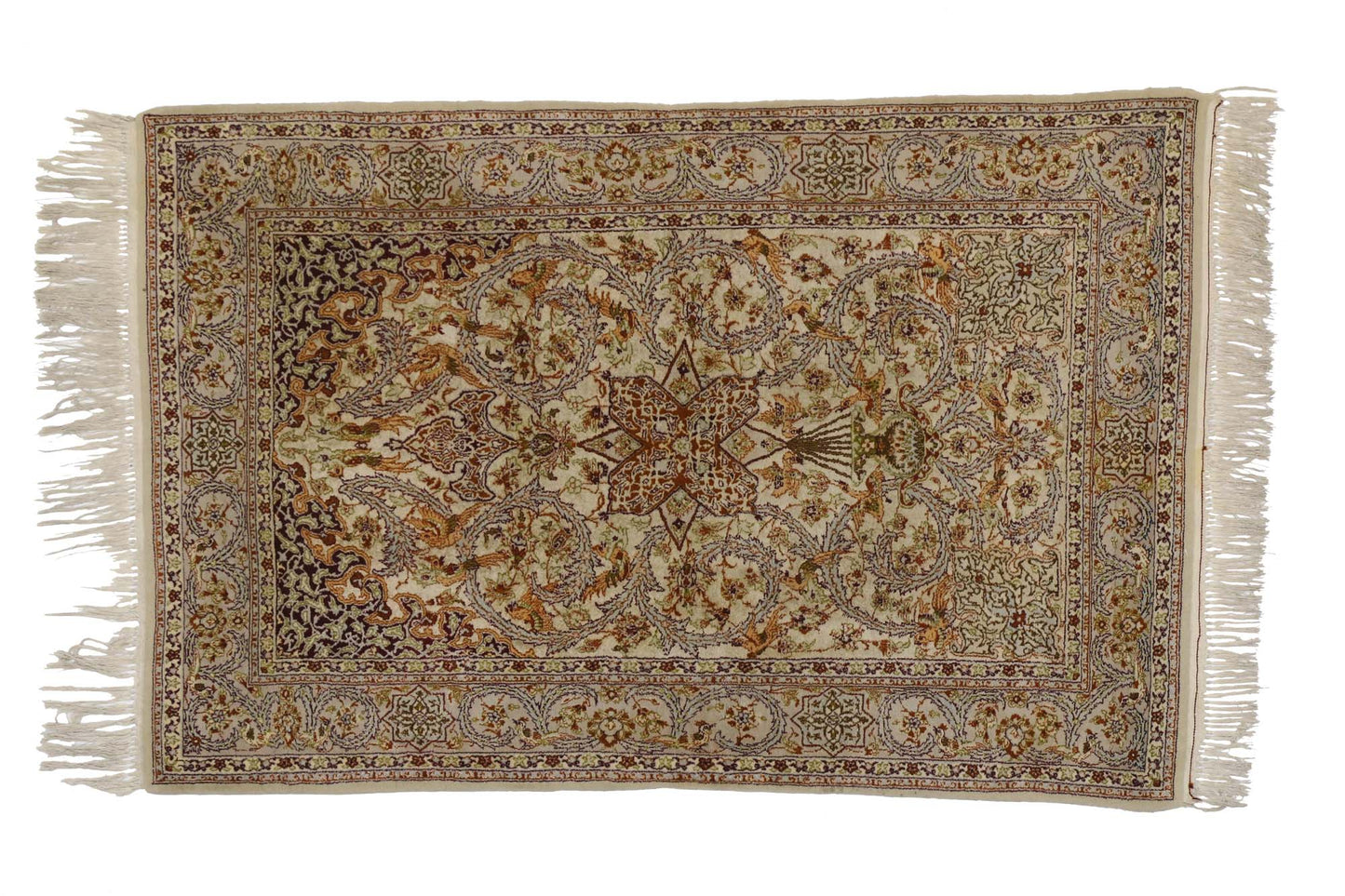 4 x 5 Vintage Persian Isfahan Prayer Rug 76933