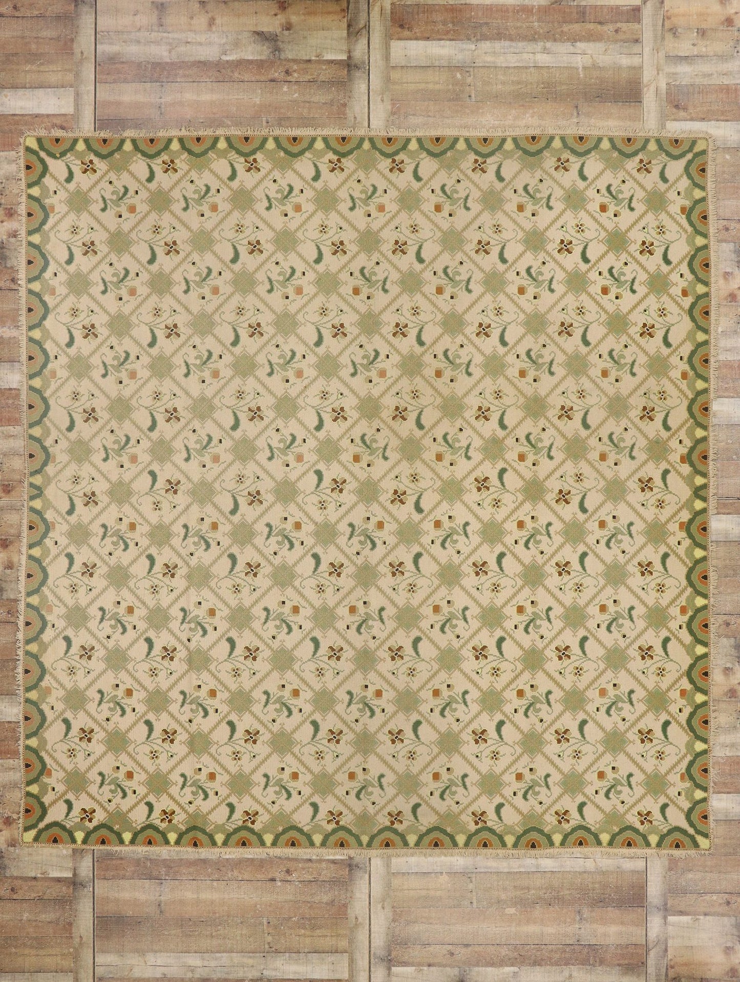 10 x 10 Antique Portuguese Arraiolos Rug 76942