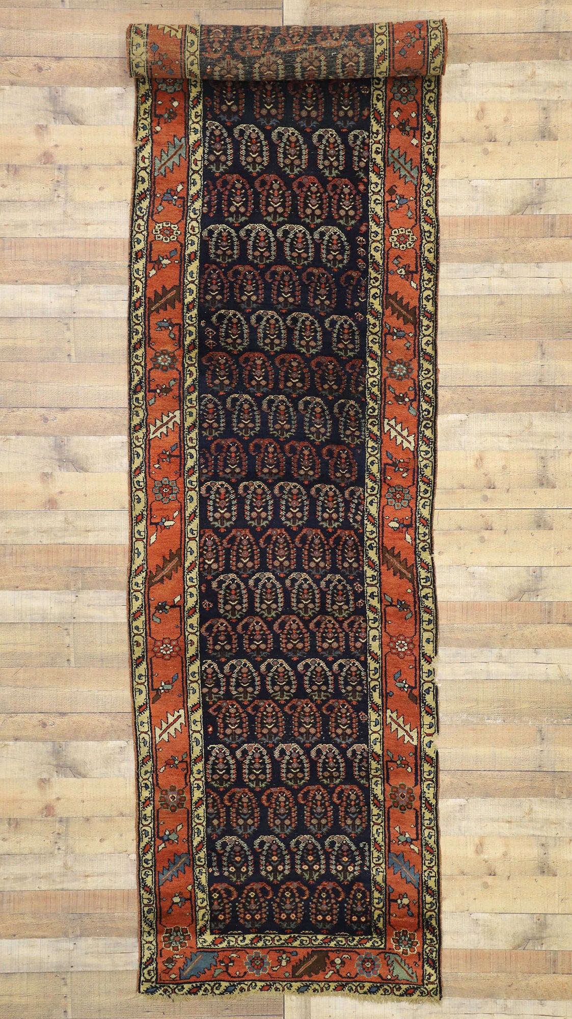 4 x 17 Antique Bijar Rug 76944