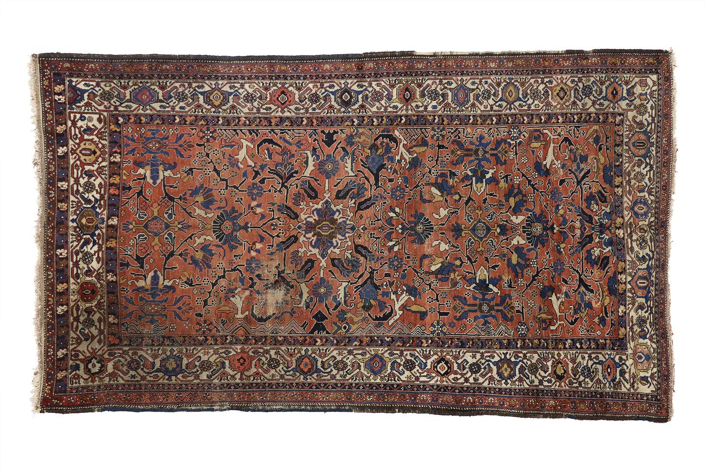 7 x 12 Antique Persian Bijar Rug 76945